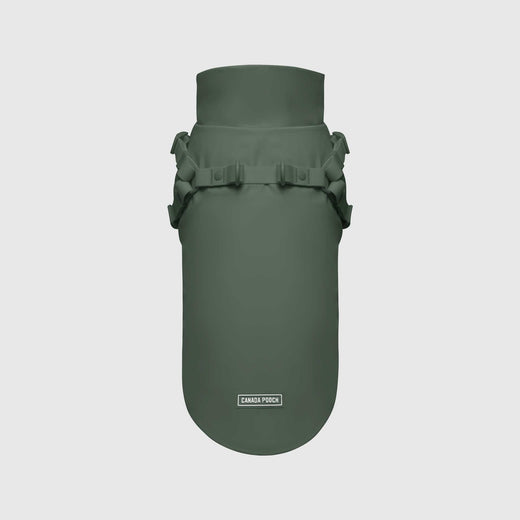 Canada Pooch - Harness Raincoat - Forest Green