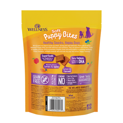 Wellness Soft Puppy Bites Natural Dog Treats packaging back