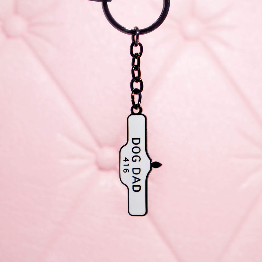 Toronto Dog Dad Street Sign Keychain