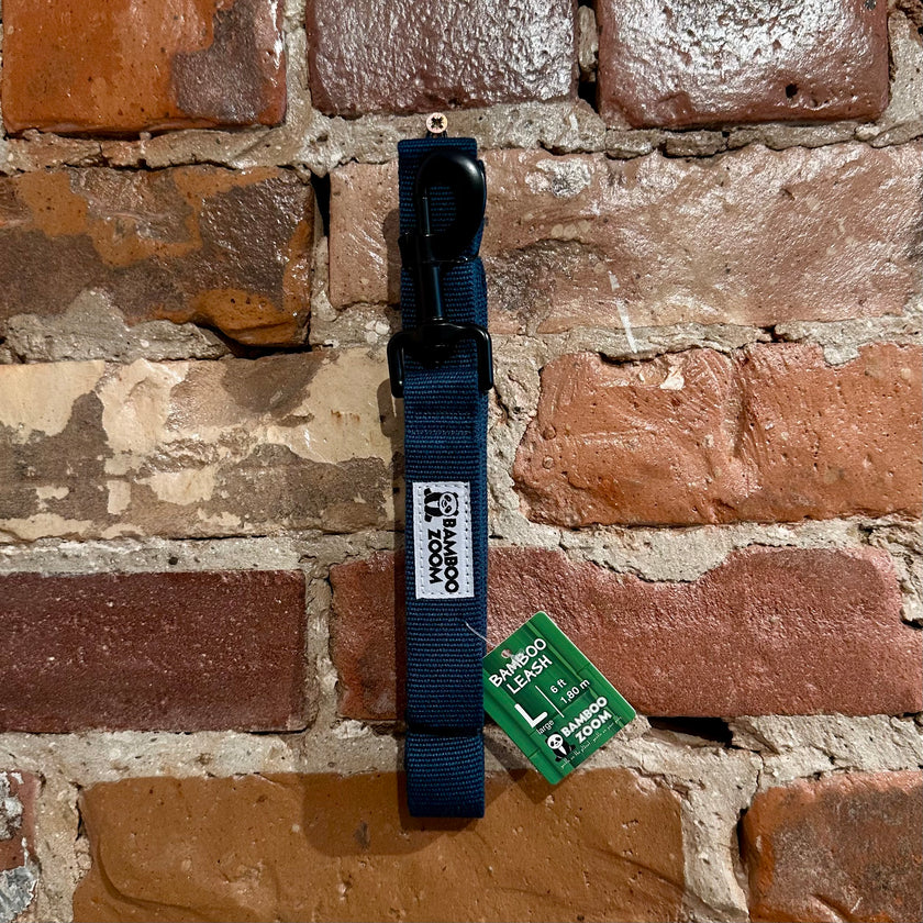 Bamboo Zoom Eco-Friendly Bamboo Leash - Blue