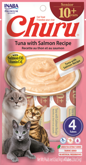 Churu Purées – Senior 10+ Salmon & Tuna Treats