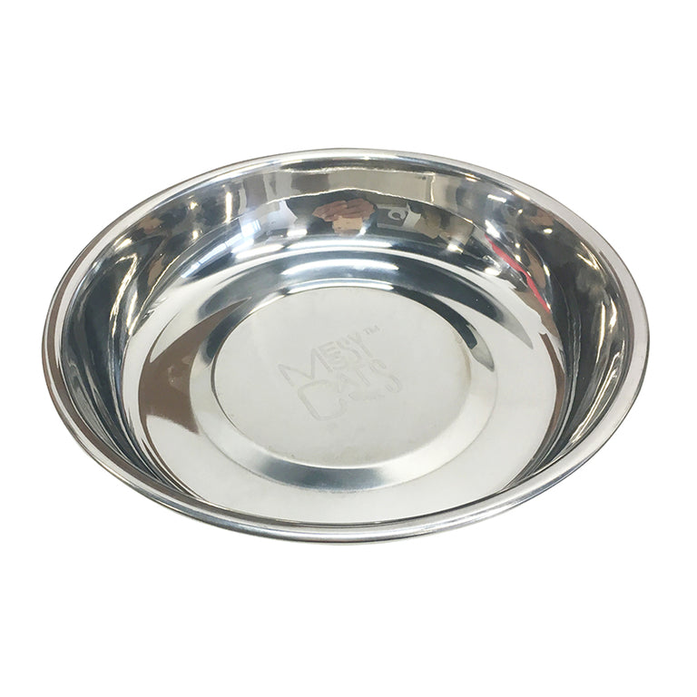 Messy Cats Stainless Saucer Bowl (14oz)