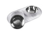 Double Silicone Feeder with Stainless Bowls - Med. Marble