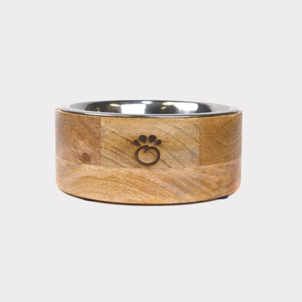 GF Pet Wood Bowl Natural Medium Dog 1pc
