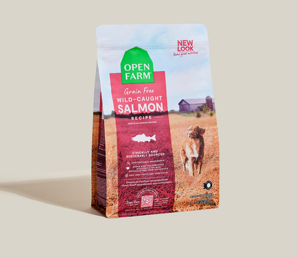 Open Farm Wild-Caught Salmon Grain-Free Dry Dog Food - High-Protein Ocean-Caught Recipe - 4lb