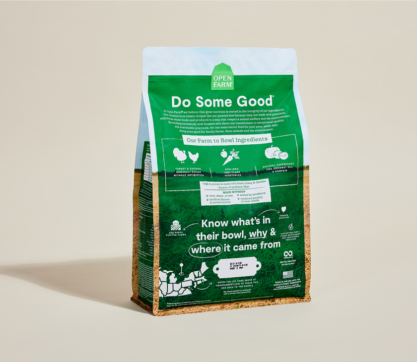 Open Farm Homestead Turkey & Chicken Grain-Free Dry Dog Food for Puppies, Adult & Senior Dogs 4lb