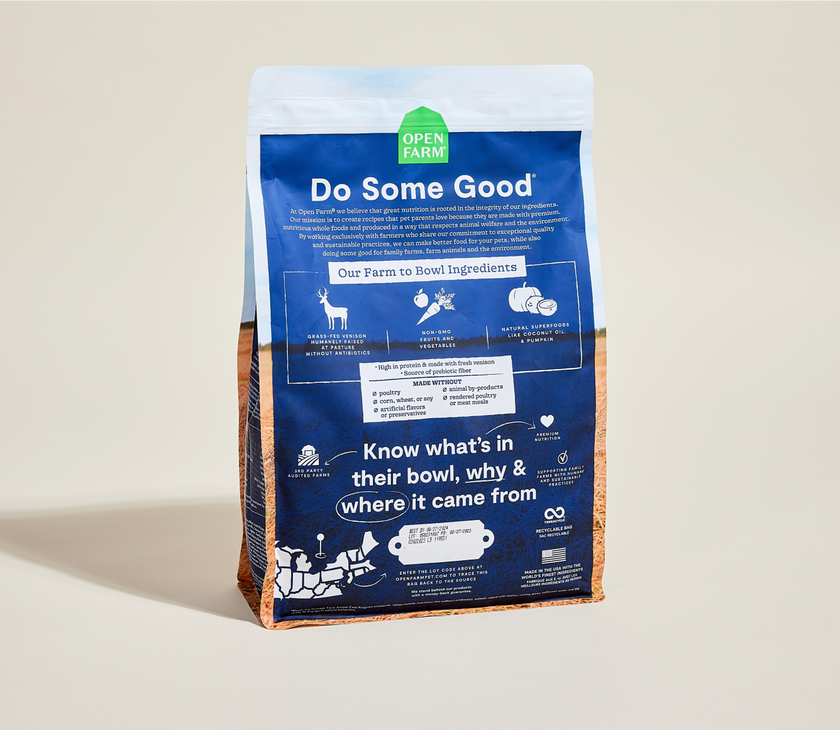 Open Farm New Zealand Venison Grain-Free Dry Dog Food (4lb)