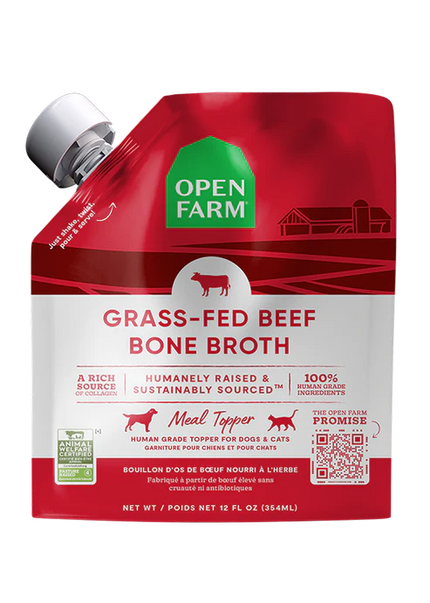 Open Farm Grass-Fed Beef Bone Broth For Dogs