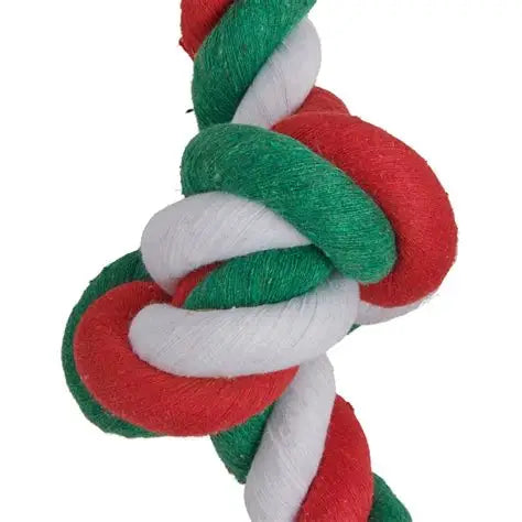 Holiday Striped 3-Knot Tug Rope