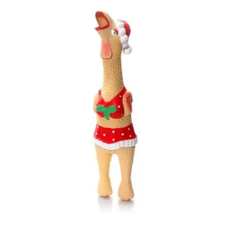 Squawkers - Christmas Henrietta Rubber Chicken