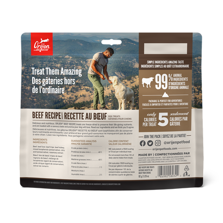 Freeze Dried Dog Treats Beef Recipe back