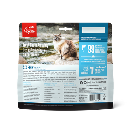 Orijen Freeze Dried Cat Treats - Various Recipes - Six Fish (35g | 1.25oz)