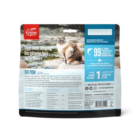 Orijen Freeze Dried Cat Treats - Six Fish Recipe (35g/1.25oz)