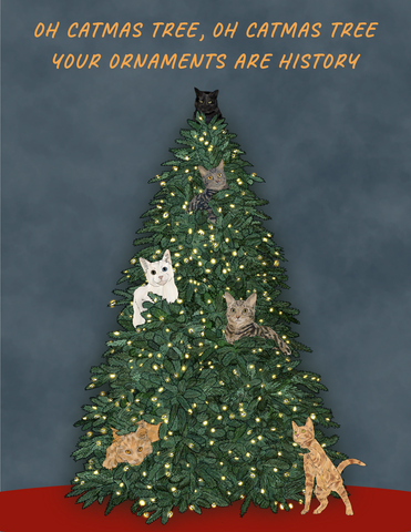 Oh Catmas Tree Card