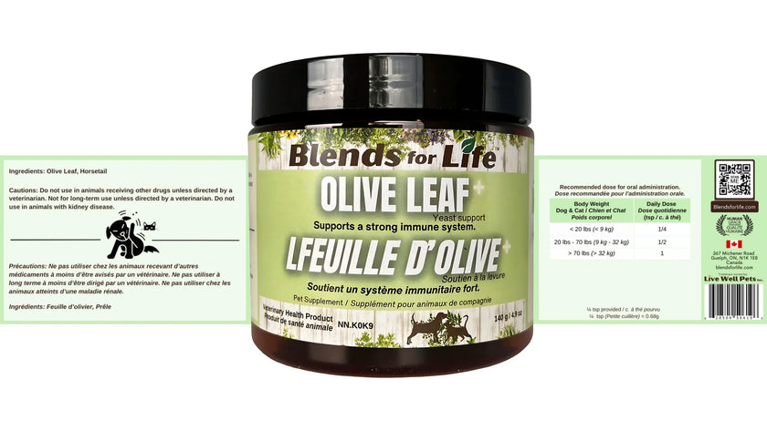 Olive Leaf + Pet Supplement Info