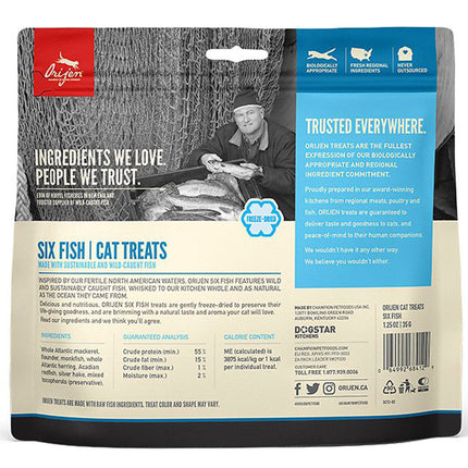 6 Fish Recipe Freeze Dried Cat Treats