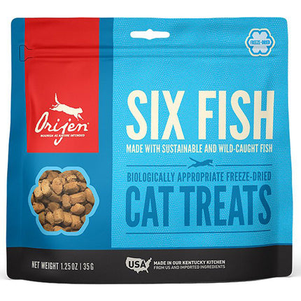 6 Fish Recipe Freeze Dried Cat Treats