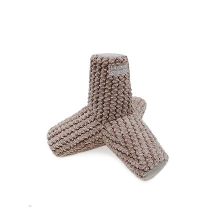 Lambwolf Collective – Plush Breuer Squeak & Crinkle Snuffle Toy – Taupe – Large