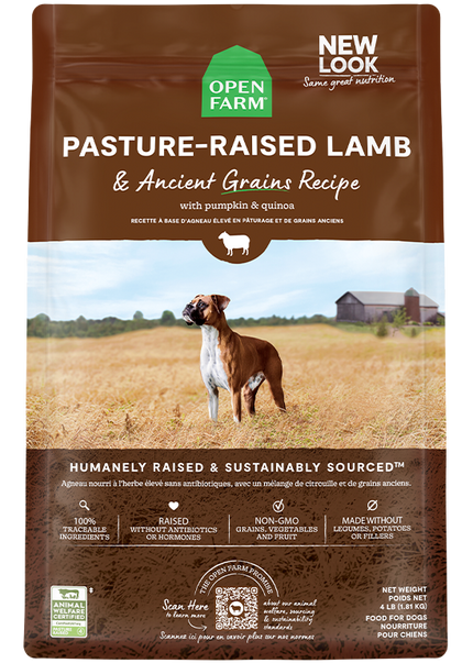 lamb dog food made with pasture-raised New Zealand lamb and superfoods.