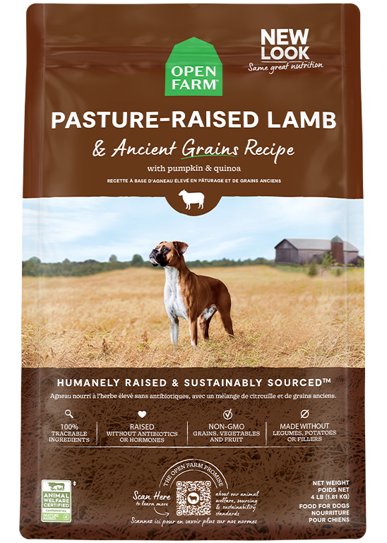 lamb dog food made with pasture-raised New Zealand lamb and superfoods.