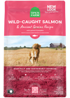 Bag of Open Farm Wild-Caught Salmon & Ancient Grains Dry Dog Food with a healthy blend of kibble and ingredients