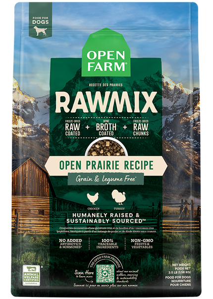 Open Farm Open Prairie Grain-Free RawMix for Dogs 3.5lb