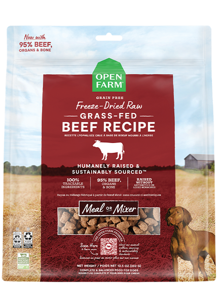 Open Farm Grass-Fed Beef Freeze Dried Raw Dog Food