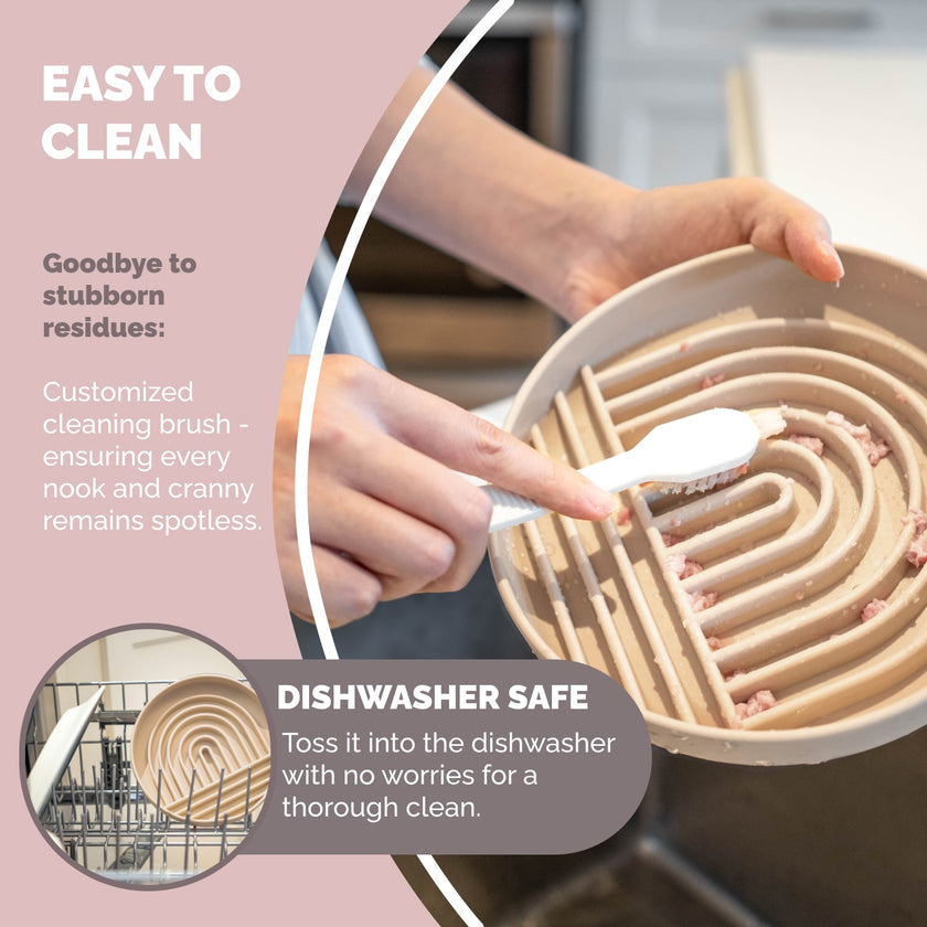 PoPupJoys - Slow Feeder Bowl - Tan