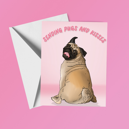 Pugs and Kisses Card