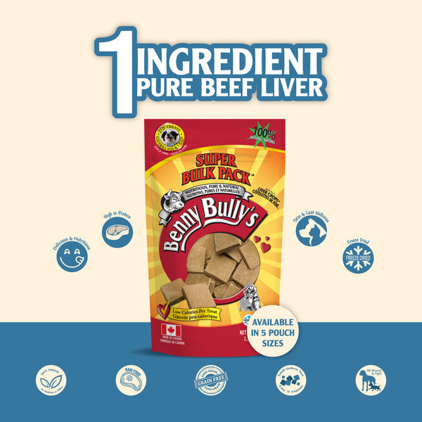 Benny Bully Liver Chops Super Bulk Pack Dog 1500g