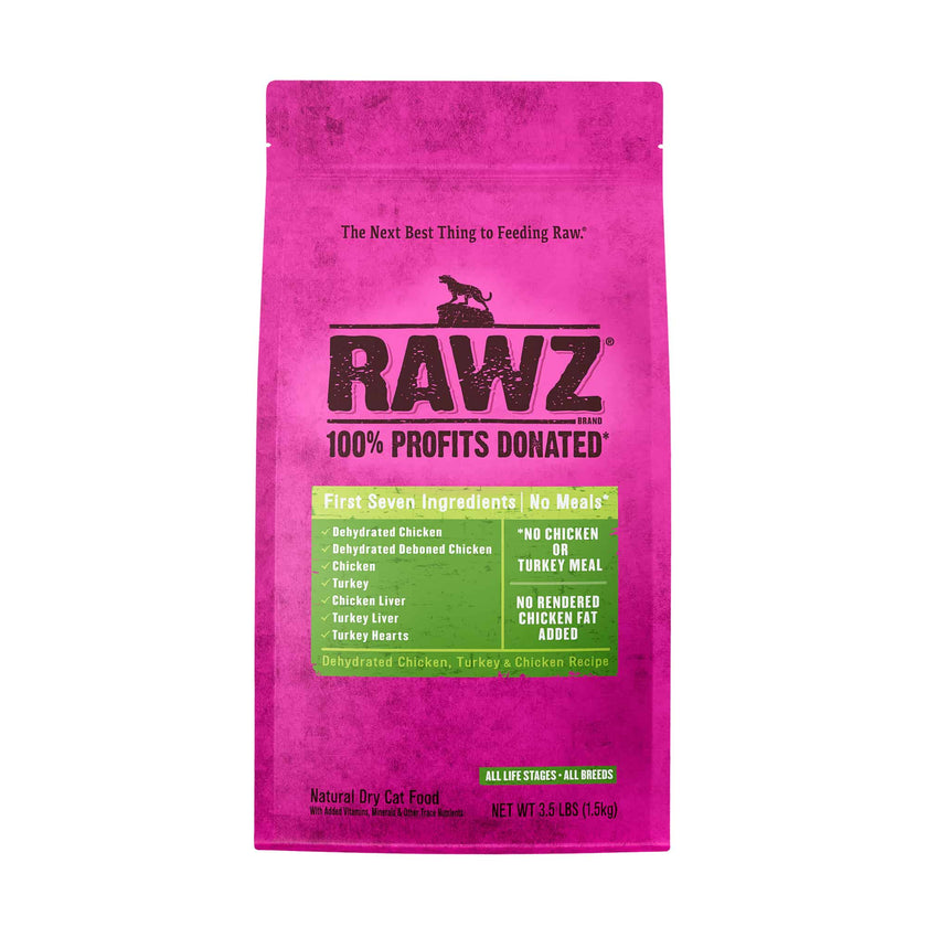 RAWZ Natural Cat Food - Dehydrated Chicken, Turkey & Chicken Recipe