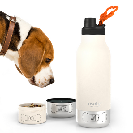 Asobu Dog - Barky Bottle - White