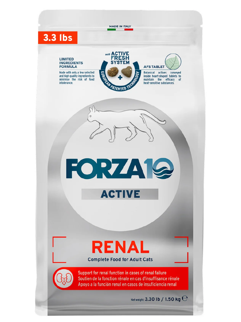 Forza 10 Active Kidney Renal Care - Dry Cat Food - Fish Recipe - 3.3lb