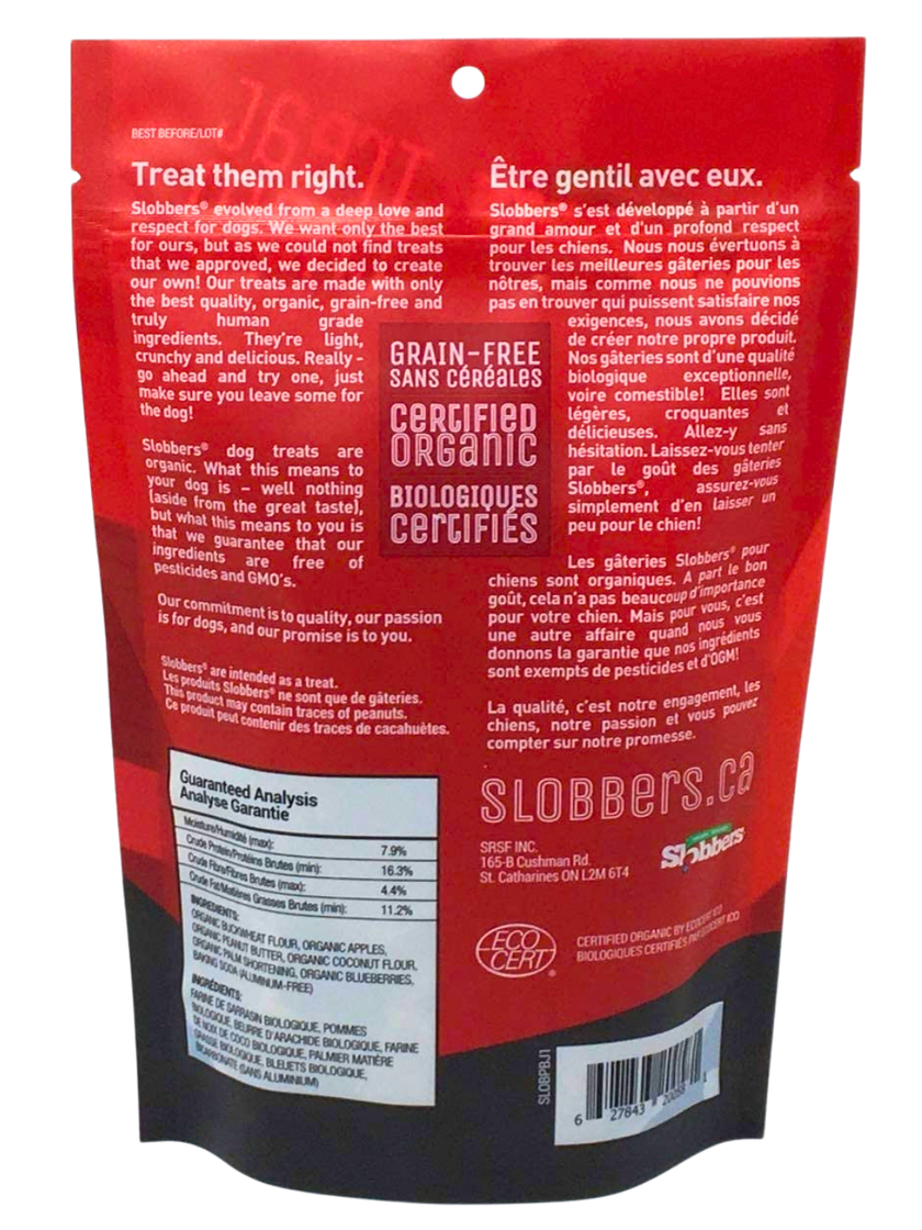 Slobbers - Peanut Butter and Jam - Grain Free Treats - 200g