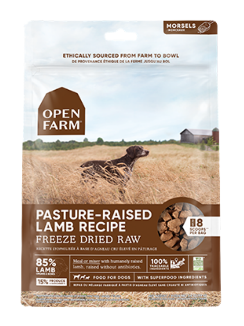 Open Farm Pasture-Raised Lamb Freeze-Dried Raw Dog Food - Lamb High-Protein Complete Meal - 3.5oz (99g)