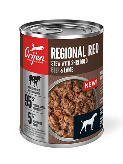 Orijen Regional Red Stew Wet Dog Food - Shredded Beef & Lamb High-Protein Grain-Free Recipe - 12.8oz (363g)