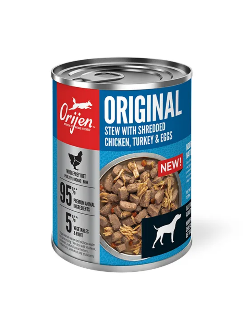 Orijen Original Stew Wet Dog Food - Chicken, Turkey & Egg High-Protein Grain-Free Recipe - 12.8oz (363g)