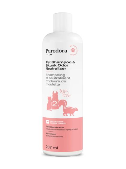 Purodora Lab Pet Shampoo & Skunk Odor Neutralizer, Apple Blossom 237ml
