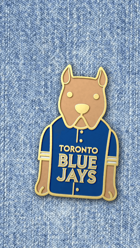 Toronto Blue Jays Brown Bull Terrier Pin