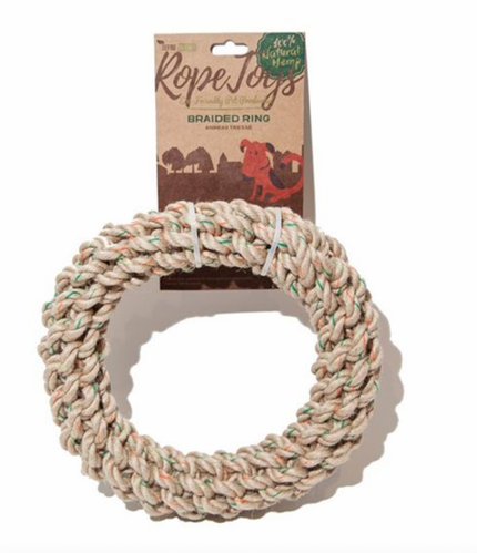 Define Planet Hemp Rope Toys Braided Ring Dog