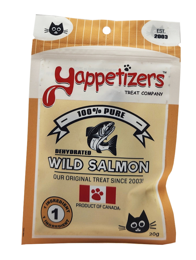 Yappetizers Dehydrated Wild Salmon - Single Ingredient Cat Treats