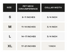Dexypaws - Waterproof Dog Collar - Black - Medium