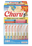 INABA Churu Purées Tuna Seafood Variety Pack Lickable Cat Treats - 20 Pack