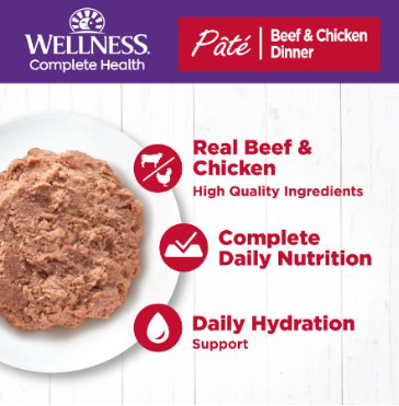 Wellness Complete Health Pâté Cat Food - Beef & Chicken (3oz/85g)