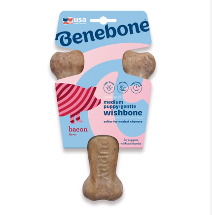 Puppy Wishbone - Bacon Flavour - Medium (7.0in x 4.8in)