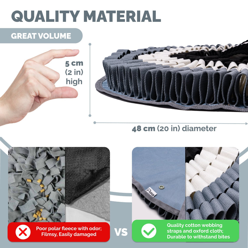 PoPupJoys - Hide & Seek Snuffle Mat + Puzzle Toy - Skunk