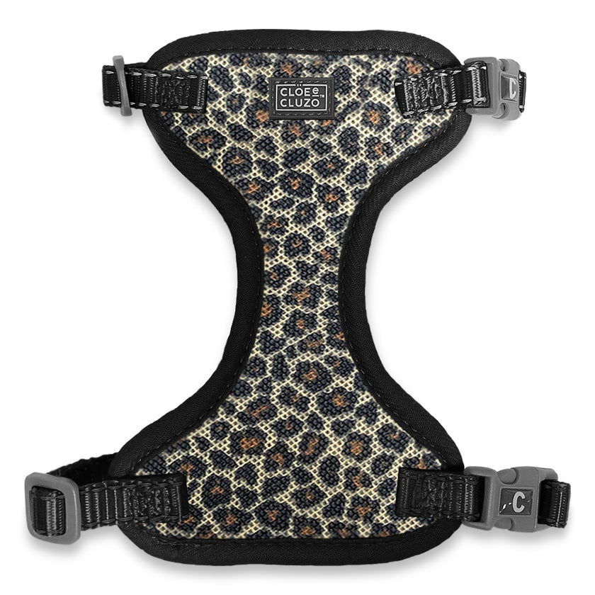 Cloe E Cluzo - Printed Cat Mesh Harness - Cheetah Print S/M