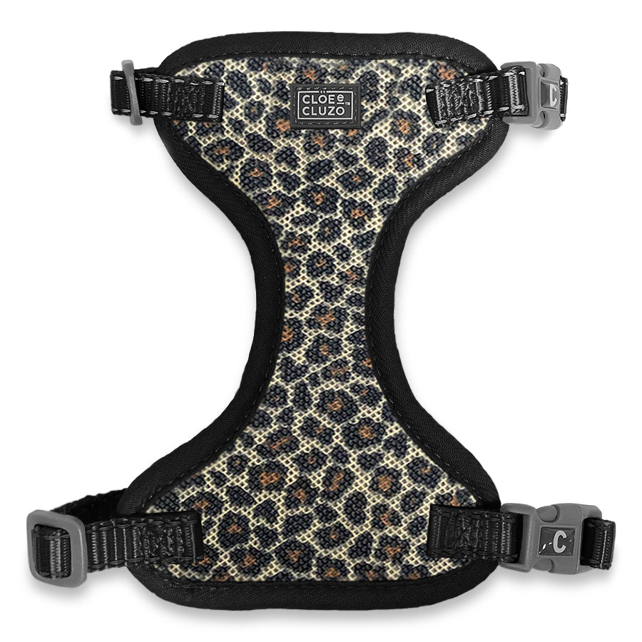 Cloe E Cluzo - Printed Cat Mesh Harness - Cheetah Print S/M