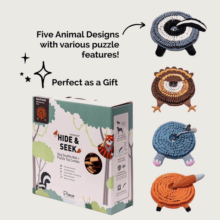 PoPupJoys - Hide & Seek Snuffle Mat + Puzzle Toy - Turkey