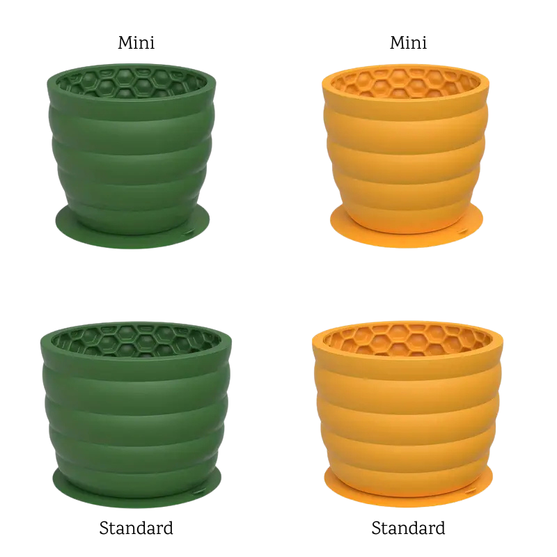 Honeycomb Silicone Slow Feeder Bowl - Mini, Hunter Green